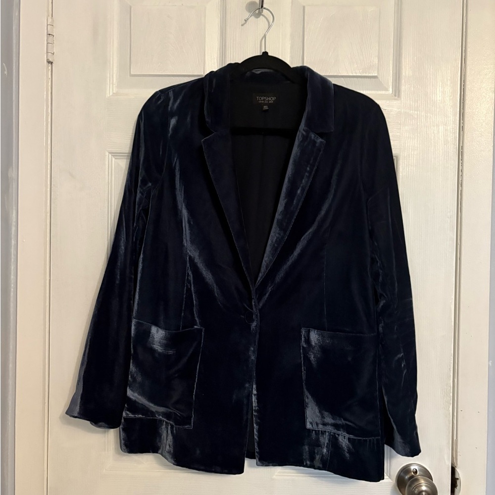 Velvet Women's Jacket in Navy Blue